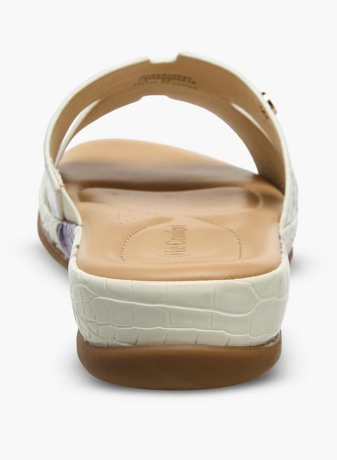 Le Confort Women Floral Print Slide Sandals - Image 5